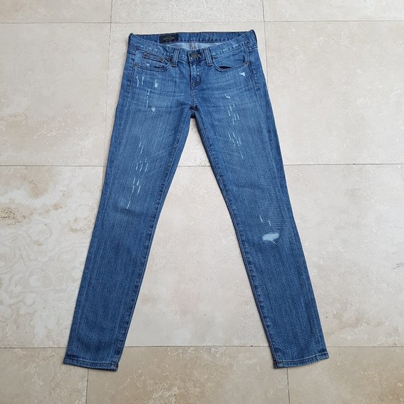 J.CREW Toothpick Distressed Jeans (24 Ankle) - Picture 1 of 13